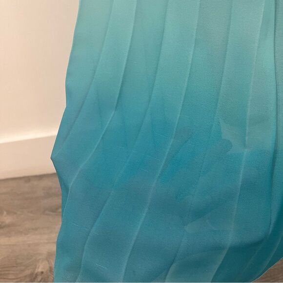 AMUR Maxi Gown Dress Pink Blue Emmett Pleated Ombre Gradient Sleeveless size 6 - Picture 5 of 11